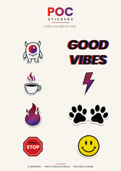 Pack de Stickers POC — Vinil à Prova d'Água