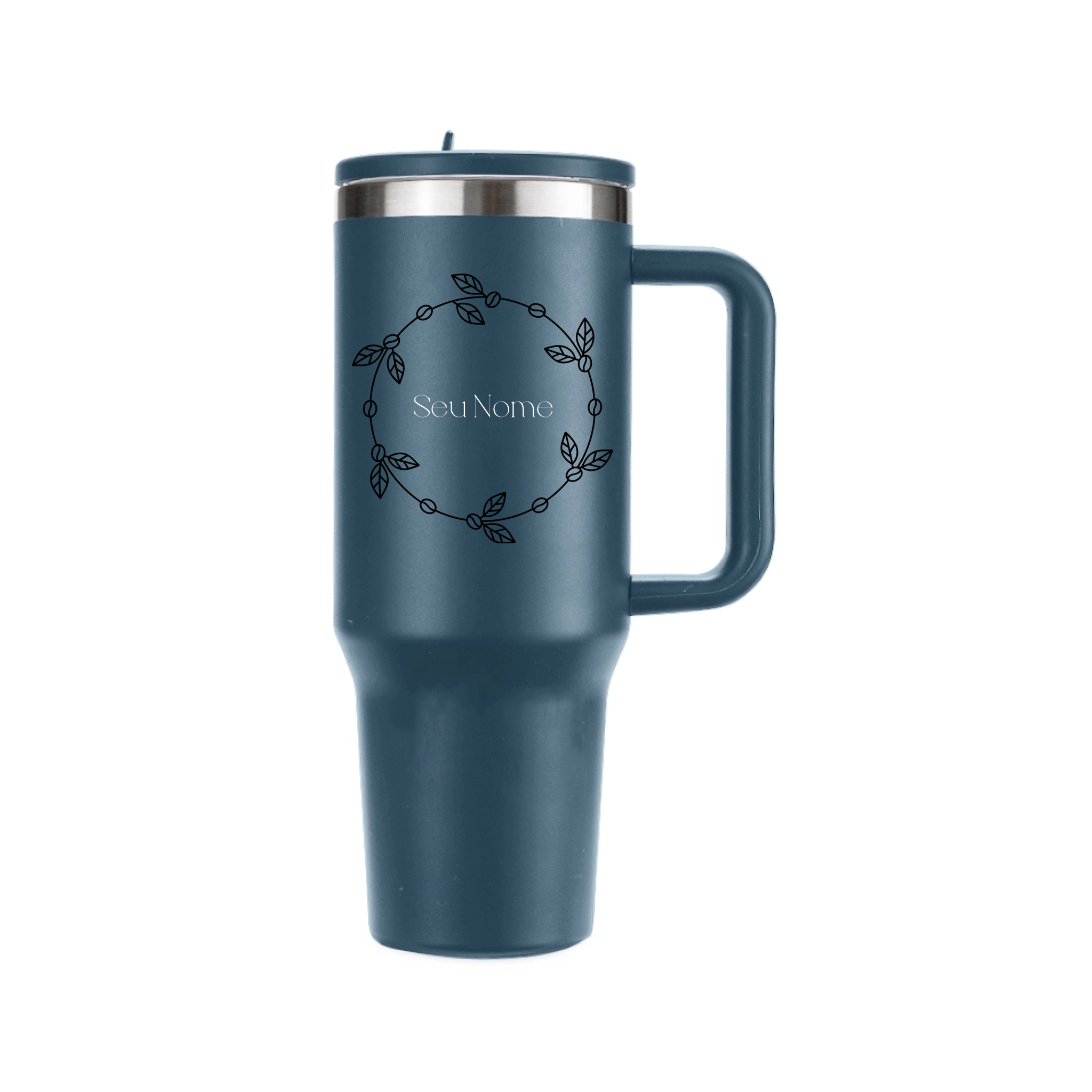 Caneca Térmica 1,2L POC Studio — Azul-marinho
