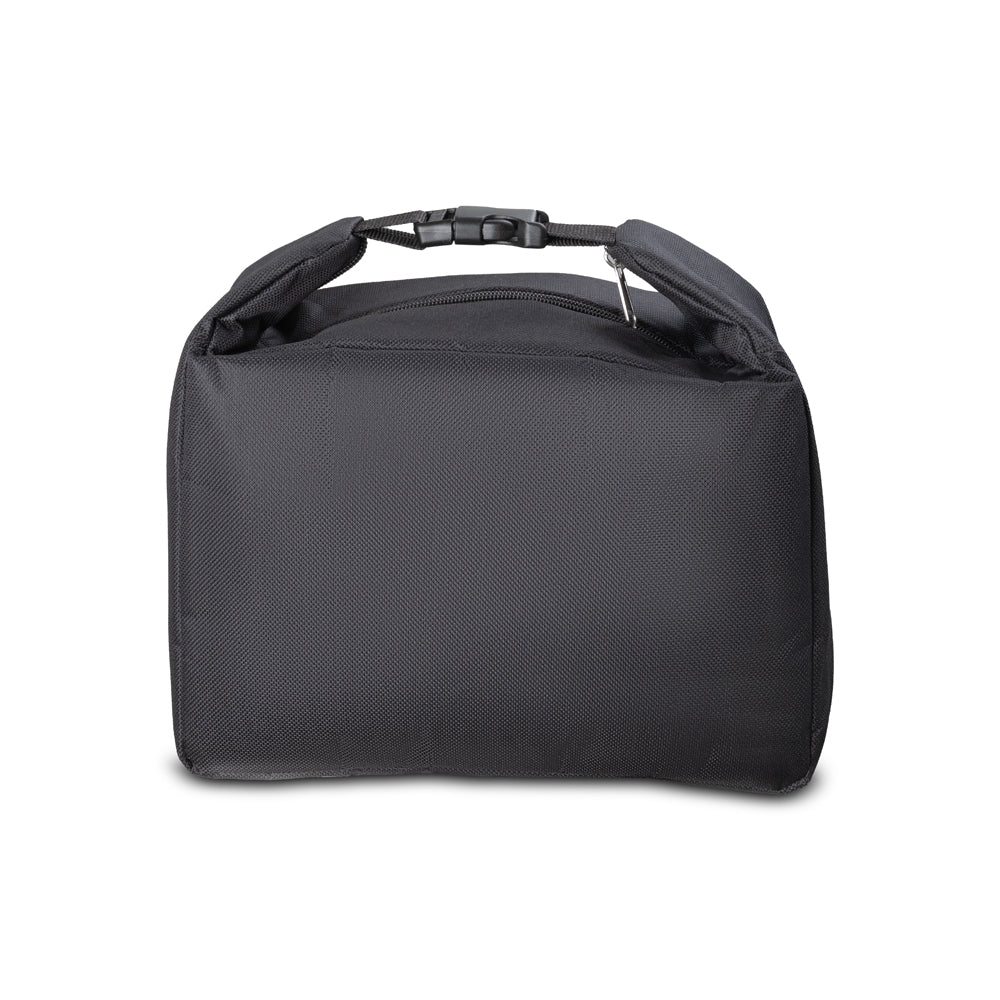 Bolsa térmica Box 6L preta com termômetro digital integrado e bolso frontal - POC.case
