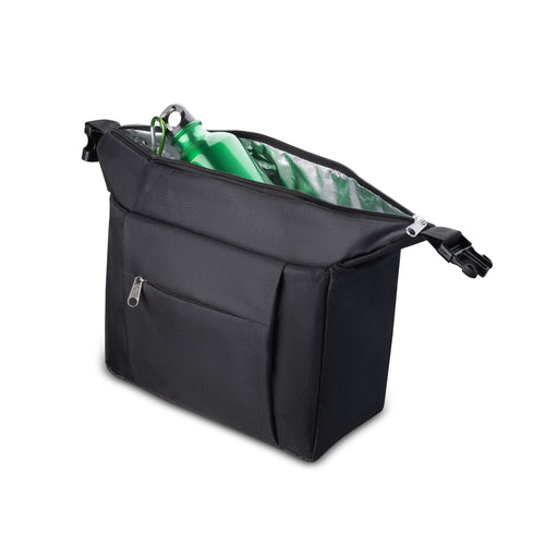Bolsa térmica Box 6L preta com termômetro digital integrado e bolso frontal - POC.case
