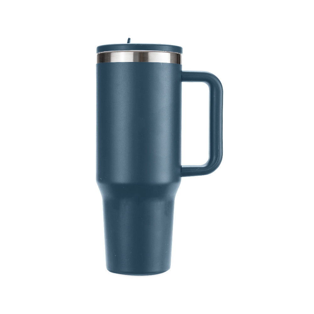 Caneca Térmica Inox 1,2L com Alça, Tampa e Canudo — Personalizada