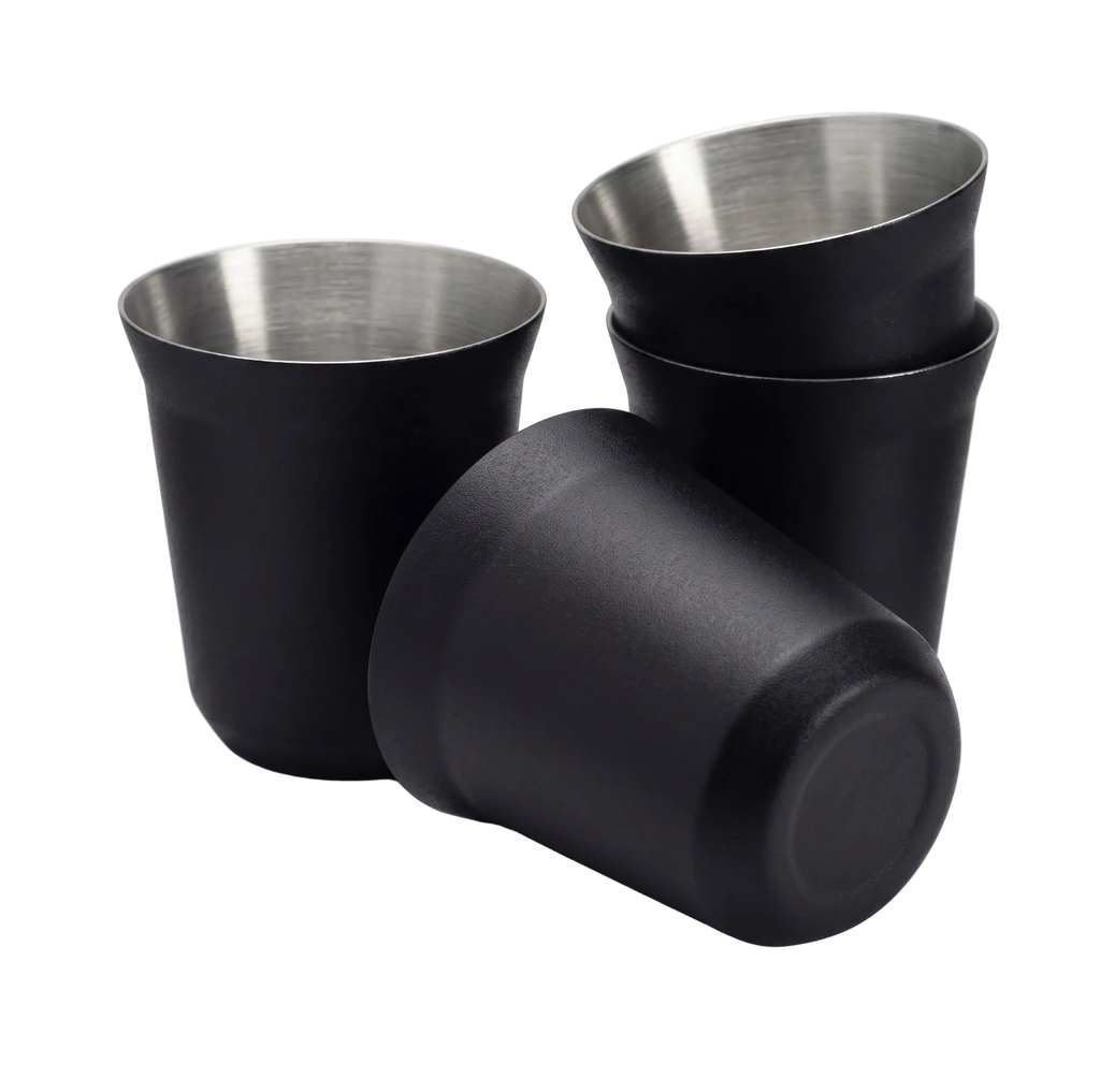 Copo térmico de espresso em aço inox preto fosco, POC.case
