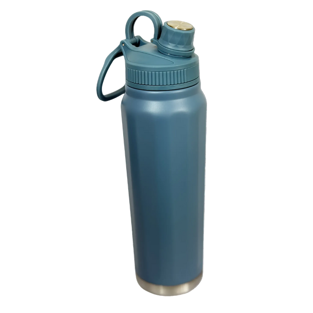 Kit trabalho POC.case: garrafa térmica inox 950ml com bico, mochila executiva Oxford 18L com porta-notebook e copo de expresso inox, com gravação a laser personalizada