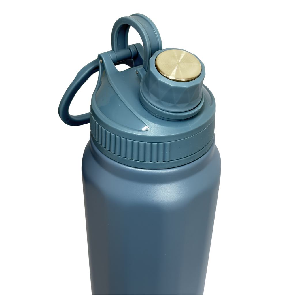 Garrafa Térmica Inox 950ml Azul com Bico – Linha Fé | POC.case